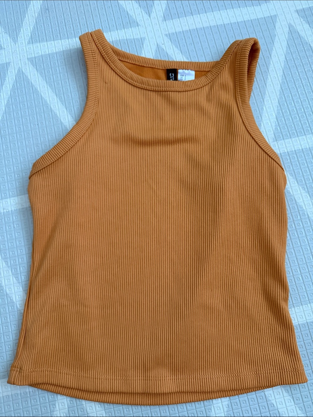 DIVIDED H&M Ribbed Tank Top in Orange